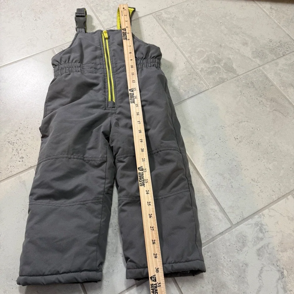 Carters Toddler Snow Bibs Overalls Gray Size 3t Winter Ski Snowsuit Pants‎